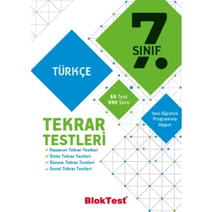 Tudem Yayınları 7. Sınıf Bloktest Türkçe  Tekrar Testleri Bloktest - Tudem Yayınları