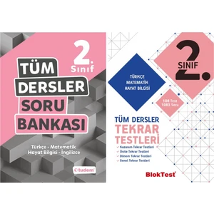 Tudem Yayınları 2. Sınıf 2'li Tüm Dersler Seti (Tüm Dersler Soru B. + Tekrar Test