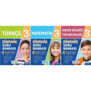 Tudem Yayınları 3. Sınıf Dinamik 3'lü Set (Türkçe + Matematik + Hayat B. & Fen B.