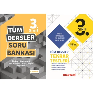 Tudem Yayınları 3. Sınıf 2'li Set (Tüm Dersler Soru B.+ Tekrar Testleri)