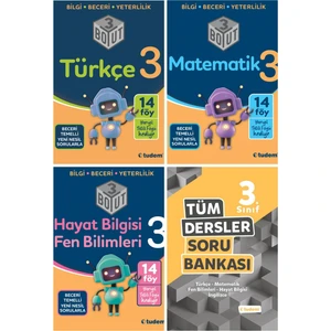 Tudem Yayınları 3. Sınıf 4'lü Set (3 Boyut Serisi + Tüm Dersler Soru B.)