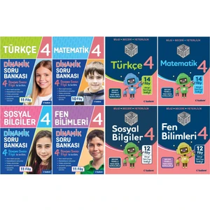 Tudem Yayınları 4. Sınıf 8'li Set (Dinamik + 3 Boyut Serisi)
