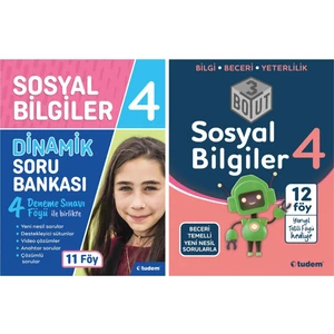 Tudem Yayınları 4. Sınıf Sosyal Bilgiler 2'li Set (Dinamik + 3 Boyut)