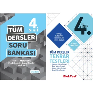 Tudem Yayınları 4. Sınıf 2'li Set (Tüm Dersler Soru B. + Tekrar Testleri)