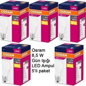 8.5W LED Ampul 5 Adet 10 W E-27 Beyaz