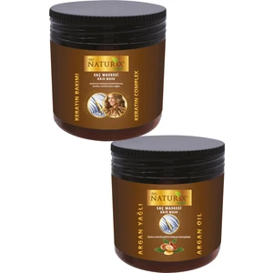 Bitkisel Argan Saç Maskesi 500 ml + Keratin Saç Maskesi 500 ml Set
