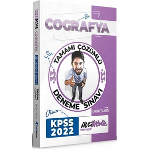 Hocawebde Yayınları 2022 KPSS Coğrafya Tamamı Çözümlü 33 Deneme