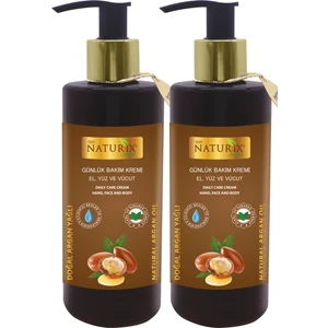 Nemlendirici Onarıcı Argan Bakım Kremi 2'li El Yüz Vücut Kremi 250 ml