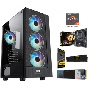 Apu Amd Ryzen 2200G Işlemci - 16GB Ddr4 Ram - 250GB M2 SSD - Freedos - Masaüstü Bilgisayar