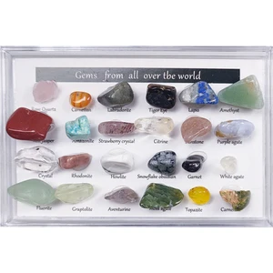 24 Adet Kaya Mineral Koleksiyonu Set (Yurt Dışından)