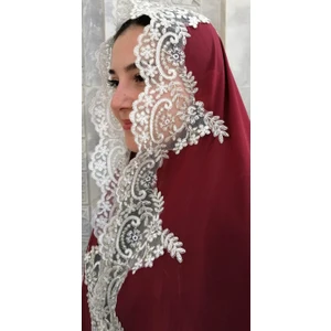 Lady Rio Mevlit Şalı Fransız Dantelli Mevlit Örtüsü ,şal,bebek Mevlidi