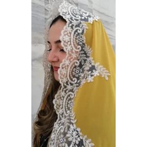 Lady Rio Mevlit Şalı Fransız Dantelli Mevlit Örtüsü ,şal,bebek Mevlidi