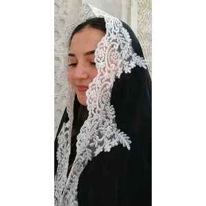 Lady Rio Mevlit Şalı Fransız Dantelli Mevlit Örtüsü ,şal,bebek Mevlidi