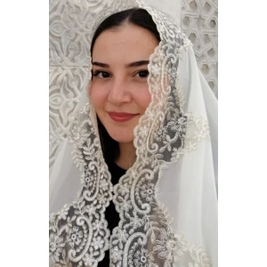 Lady Rio Mevlit Şalı Fransız Dantelli Mevlit Örtüsü ,şal,bebek Mevlidi