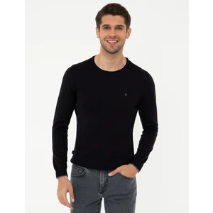 Pierre Cardin Erkek Lacivert Slim Fit Basic Triko Kazak 50248582-VR033