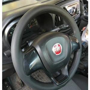 Gürler Oto Aksesuar Fiat Doblo 2010 ve Sonrası Dikmeli Direksiyon Kılıfı Siyah (11CM)