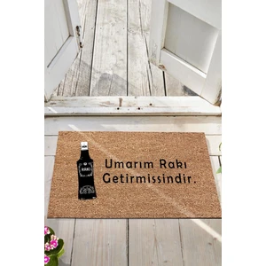 Buket Home Umarım Rakı Kapı Önü Paspası Dekoratif Kapı Paspası Dış Mekân Paspas Ev Içi Paspası 45X70CM
