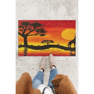 Buket Home Manzara Kapı Önü Paspası Dekoratif Kapı Paspası Dış Mekân Paspas Ev Içi Paspası 45X70CM
