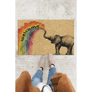 Buket Home Welcome Fil Kapı Önü Paspası Dekoratif Kapı Paspası Dış Mekân Paspas Ev Içi Paspası 45X70CM