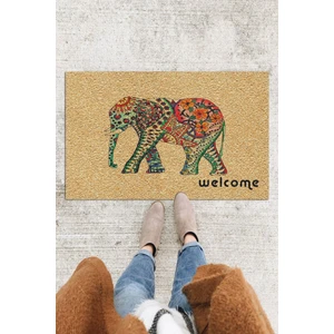 Buket Home Renkli Fil Kapı Önü Paspası Dekoratif Kapı Paspası Dış Mekân Paspas Ev Içi Paspası 45X70CM