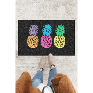 Buket Home Renkli Ananas Kapı Önü Paspası Dekoratif Kapı Paspası Dış Mekân Paspas Ev Içi Paspası 45X70CM