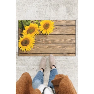 Buket Home Ayçiçeği Kapı Önü Paspası Dekoratif Kapı Paspası Dış Mekân Paspas Ev Içi Paspası 45X70CM