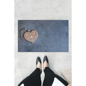 Buket Home Kalp Kapı Önü Paspası Dekoratif Kapı Paspası Dış Mekân Paspas Ev Içi Paspası 45X70CM