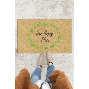 Buket Home Our Happy Place Kapı Önü Paspası Dekoratif Kapı Paspası Dış Mekân Paspas Ev Içi Paspası 45X70CM