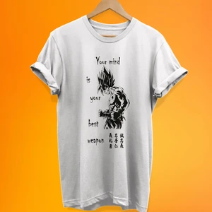 Dragon Ball Goku Baskılı %100 Pamuk Oversize T-Shirt Büyük Beden Tişört