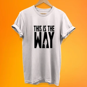 The Mandalorian Baskılı %100 Pamuk Oversize T-Shirt Büyük Beden Tişört
