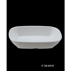 6 Ad Melamin Kırılmaz Kare Kayık Tabak 17 cm