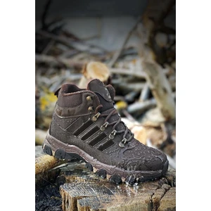 Big King Kahve Çizgili Kauçuk Unisex Trekking Bot