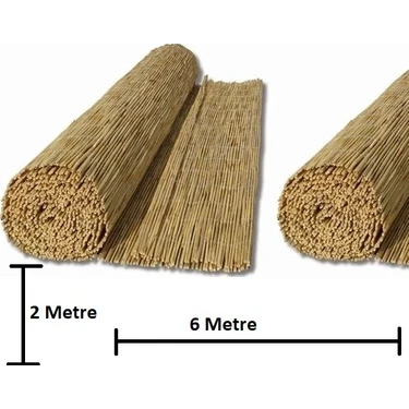 Tunalar Bambu Kamış Hasır 2 Metre x 6
