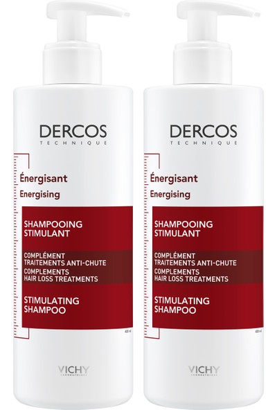 Dercos Energisant Saç Dökülmesine Karşı Şampuan 400 ml x 2