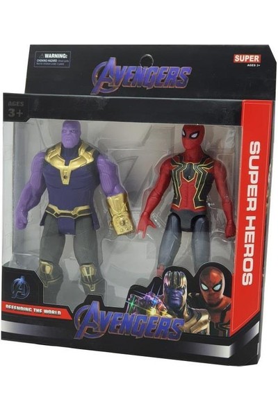 Gürkan Spider-Man Thanos - Avengers Defending The World 2'li Figür Set