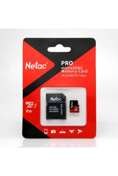 Netac 256G Microsdxc V30/A1/C10 NT02P500PRO-256G-R