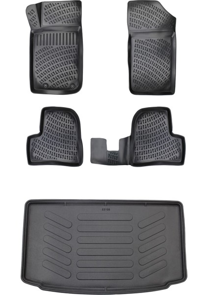 Peugeot 206 3D Havuzlu Paspas 1999 Sonrası + Bagaj Havuzu