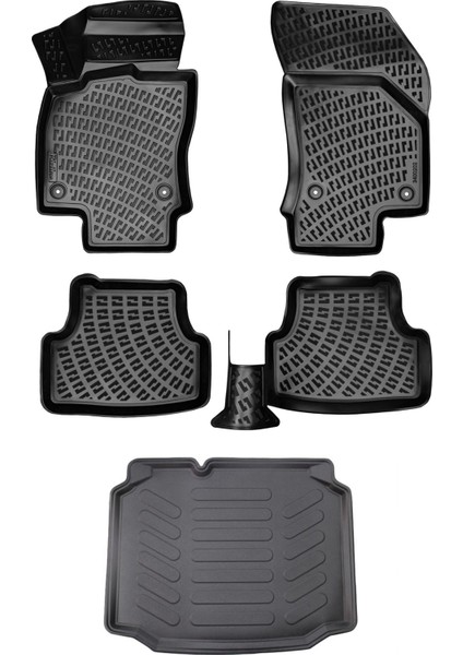 Seat Leon 3D Havuzlu Paspas 2013-2020 + Bagaj Havuzu