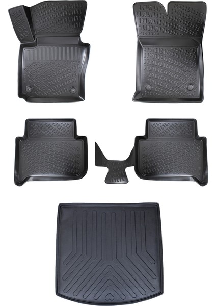Volkswagen Touran 3D Havuzlu Paspas 2003-2015 + Bagaj Havuzu