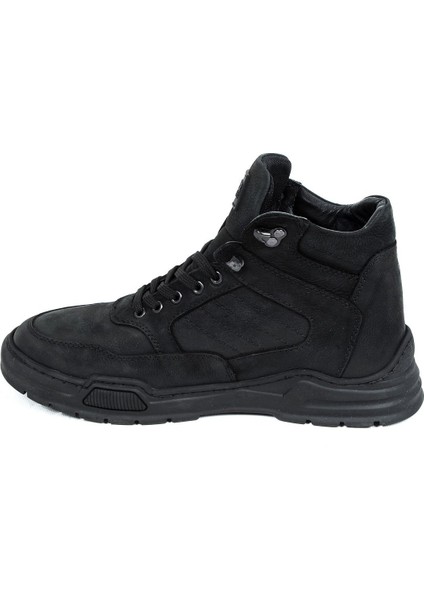 220048 Siyah Nubuk %100 Deri Erkek Bot modelleri