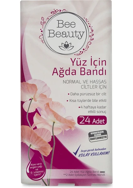 Bee Beauty Yüz Için Ağda Bandı 24'lü