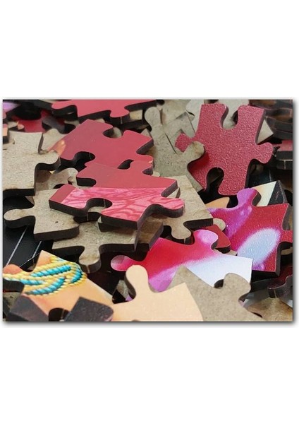 Ampul Balıklar Kedi Mavi Salyangoz 500 Parça Puzzle Yapboz Mdf (Ahşap)