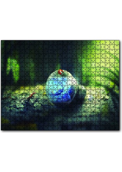 Ampül Doğa Karınca Uğurböceği 120 Parça Puzzle Yapboz Mdf (Ahşap)