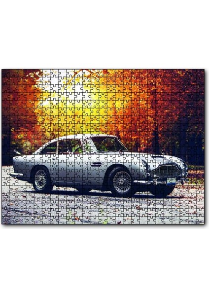 Aston Martin Klasik Otomobil 255 Parça Puzzle Yapboz Mdf (Ahşap)
