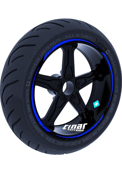 4 Parçalı Keskin Jant Şeridi Sticker Reflektif, Floresan, Özel Renkler Çınar Extreme fırsatları