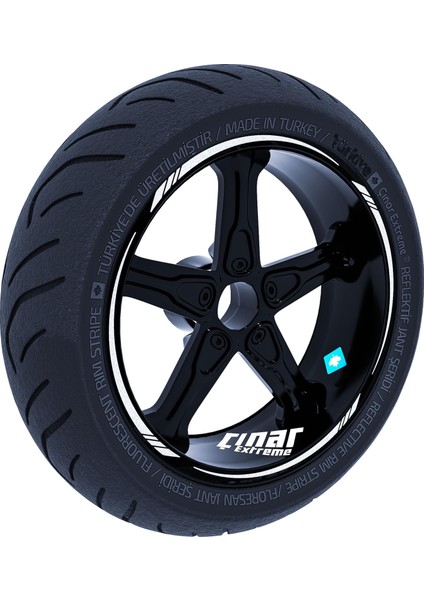 4 Parçalı Keskin Jant Şeridi Sticker Reflektif, Floresan, Özel Renkler Çınar Extreme indirimleri