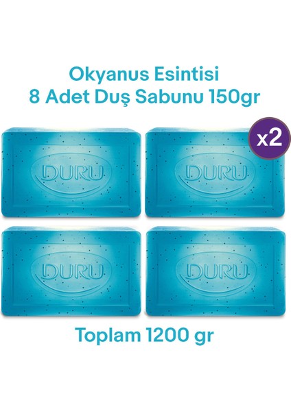 8 Adet Okyanus Esintisi Duş Sabunu 2 x 600 gr Mavi Renkli Doğal Malzeme ile Ferahlatıcı fiyatları