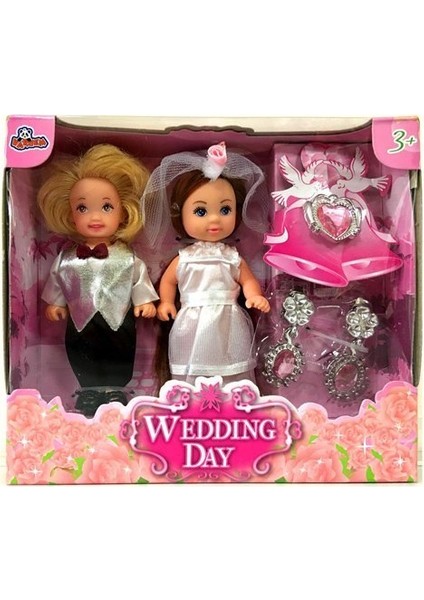 87196-WG Vardem, Oyuncak Gelin Damat Bebek Aksesuarlı 11 cm fiyatları