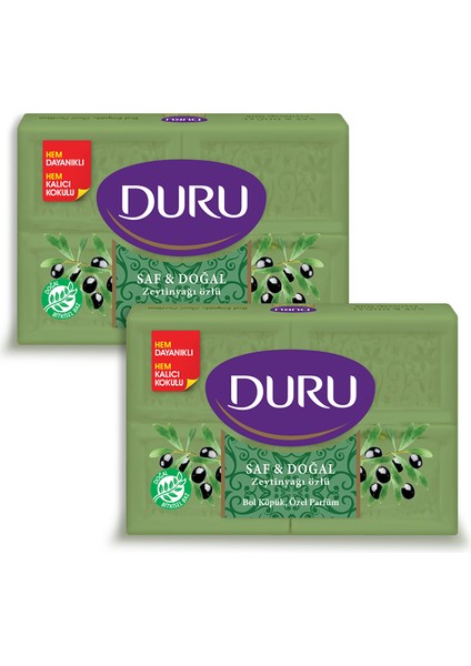 Saf & Doğal Zeytinyağlı 8 Adet Kalıp Sabun 2 x 600 gr
