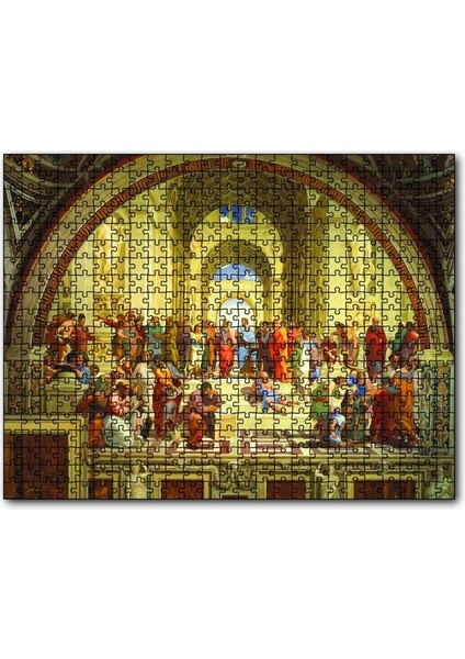 Atina Okulu 500 Parça Puzzle Yapboz Mdf (Ahşap)